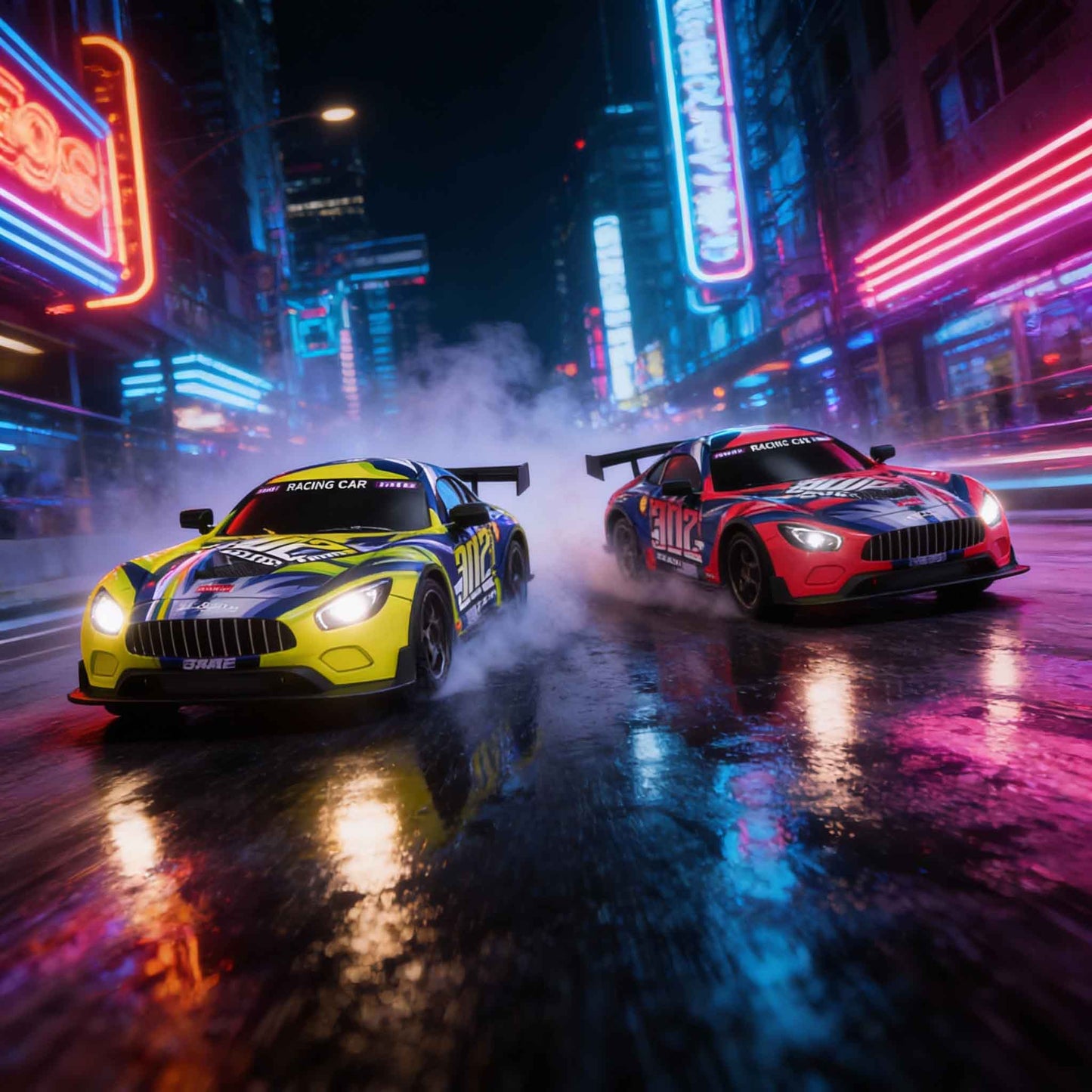 High-Speed Drift RC Car 1:18 – 2.4GHz 4WD LED Light Remote Control Racing Car