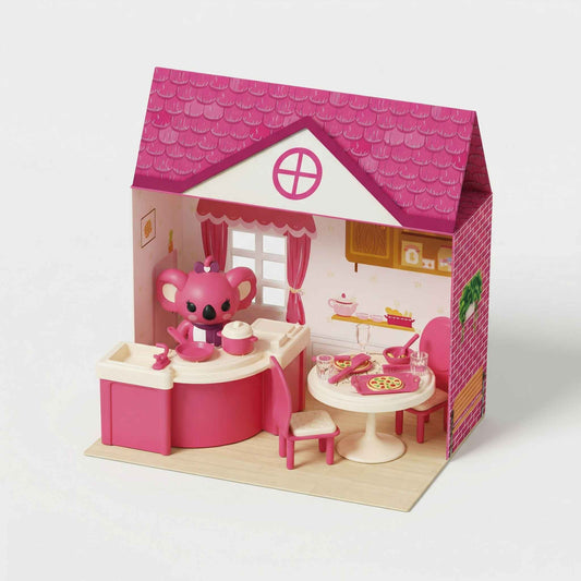 Koala Hut Mini Dollhouse Kitchen Playset for Kids