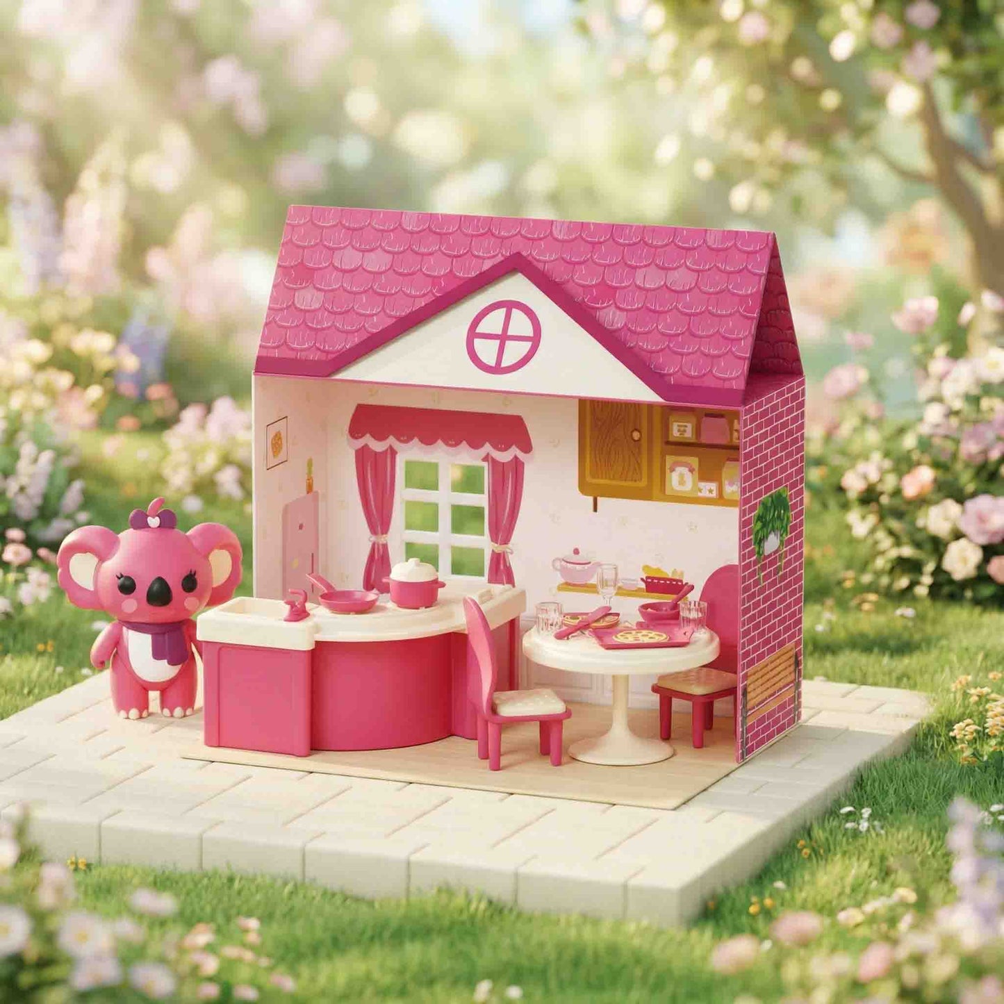 Educational mini dollhouse toy for kids