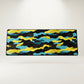 MAZE Light Series Cyber lume 2XL extended gaming desk mat yellow blue camo design