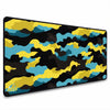 MAZE Light Series Cyber lume 2XL extended gaming desk mat yellow blue camo design