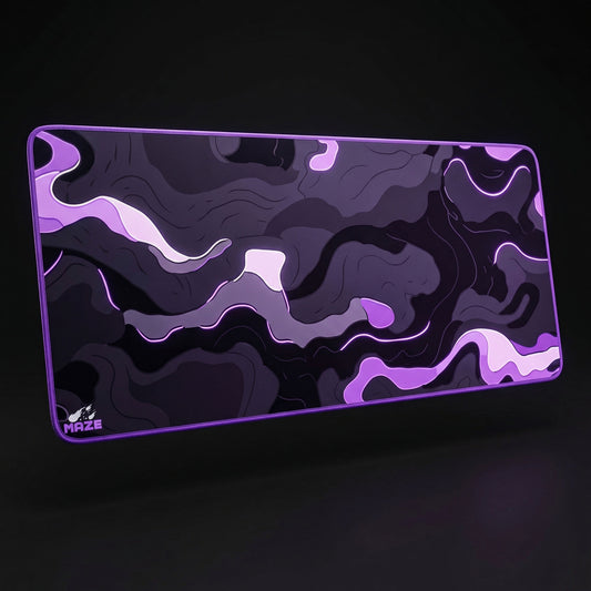 MAZE Light Serie – Armatic Purple 2XL Extended Gaming Desk Mat