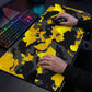MAZE Light Series CLOUDY Y 2XL extended gaming desk mat yellow black camo design