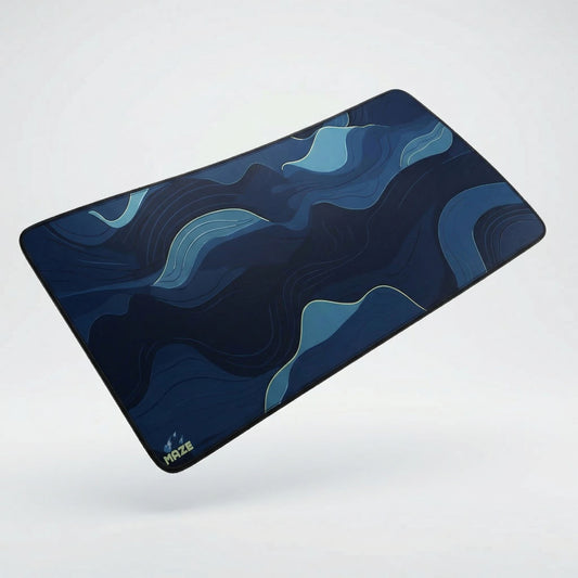 MAZE Light serie – Aura Blue 2XL Extended Gaming Desk Mat