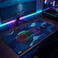 MAZE Light serie – Aura Blue 2XL Extended Gaming Desk Mat