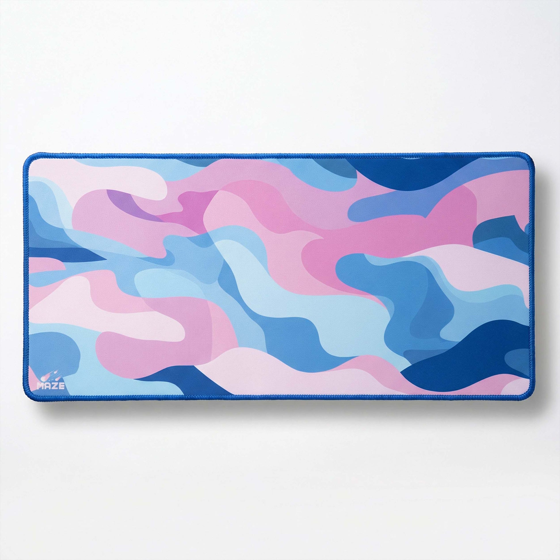 MAZE Light Series Bliss Spectrum 2XL extended gaming desk mat pastel camo design
