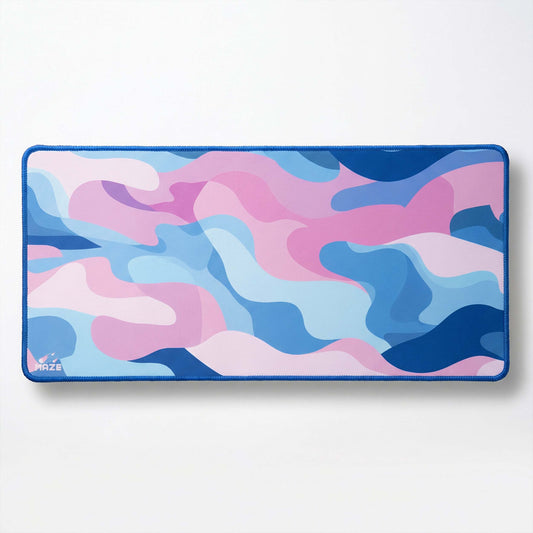 MAZE Light Series Bliss Spectrum 2XL extended gaming desk mat pastel camo design
