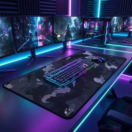 MAZE Light Series – Cloudy Black 2XL Extended Gaming Desk Mat