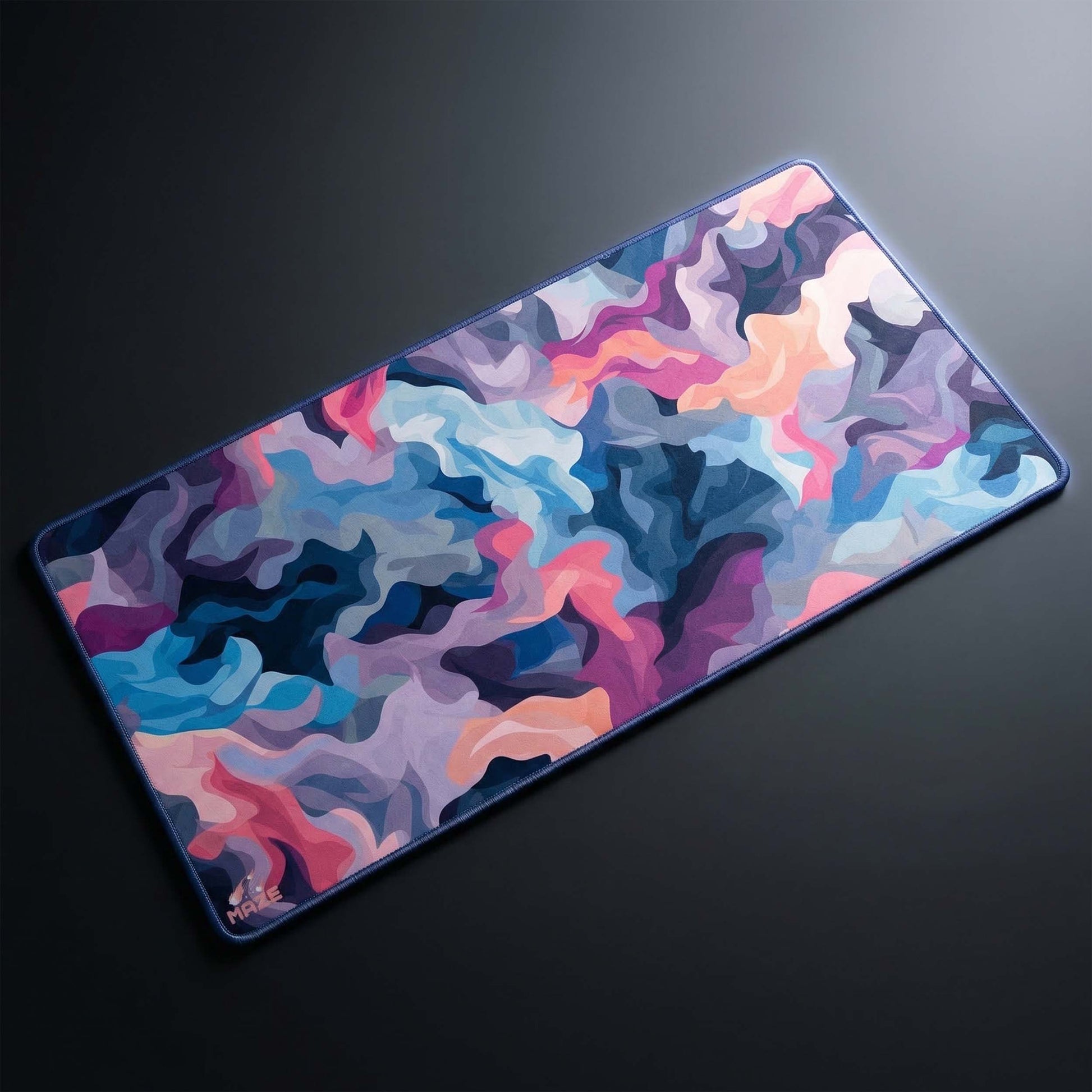 MAZE Light Series Dreamscape 2XL extended gaming desk mat abstract colorful design