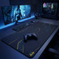 MAZE Light Series Goldwaves 2XL extended gaming desk mat blue floral design