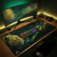 MAZE Light Series Floral-CLB 2XL extended gaming desk mat blue floral design