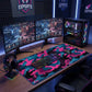 MAZE Light Series Magenta PCB 2XL extended gaming desk mat magenta blue camo design