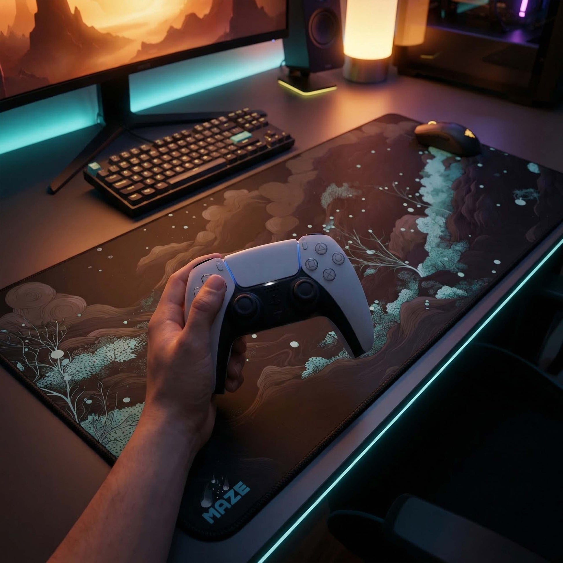 MAZE Nebulous BC Extended Gaming Desk Mat
