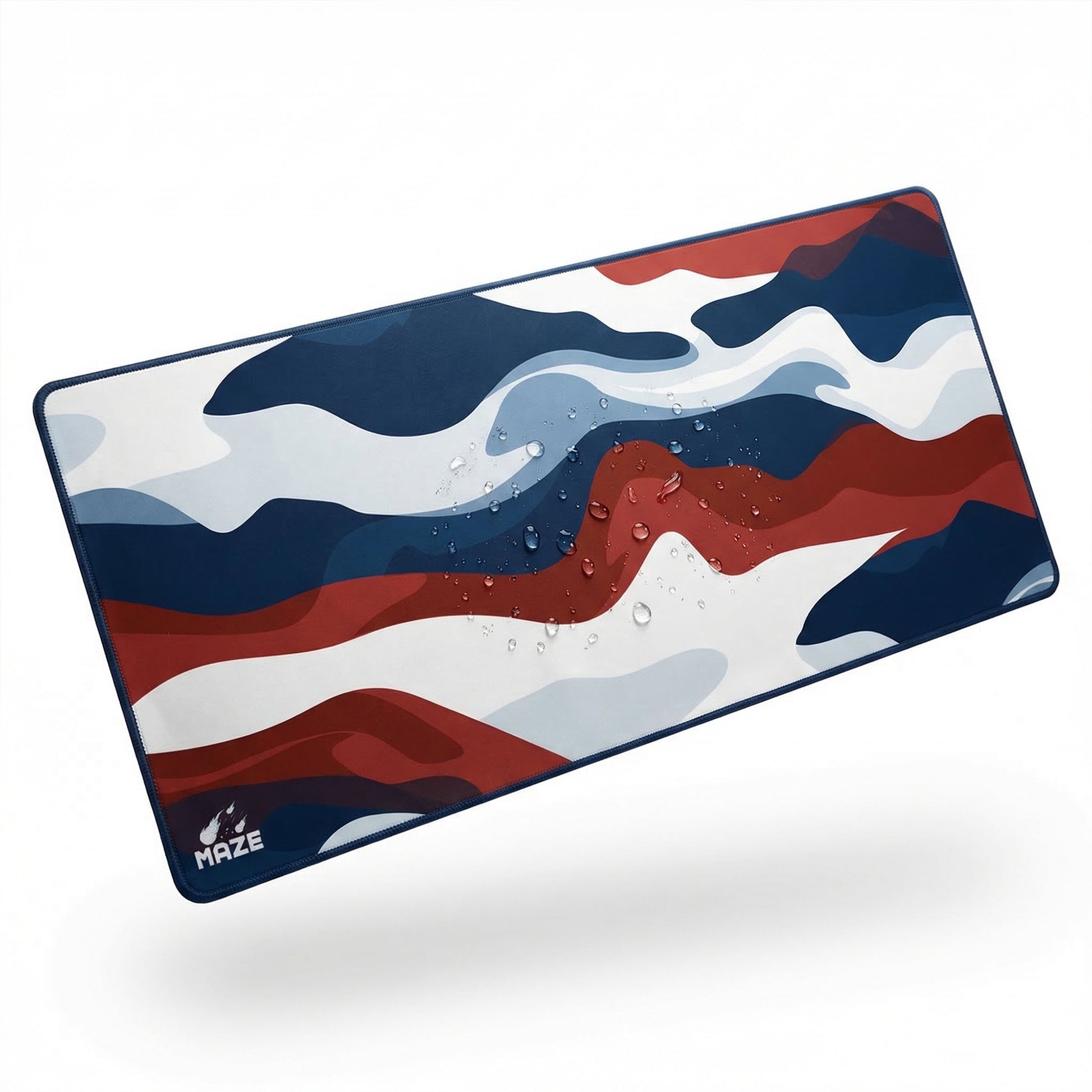 MAZE Light Series Patriot 2XL extended gaming desk mat red white blue camo design