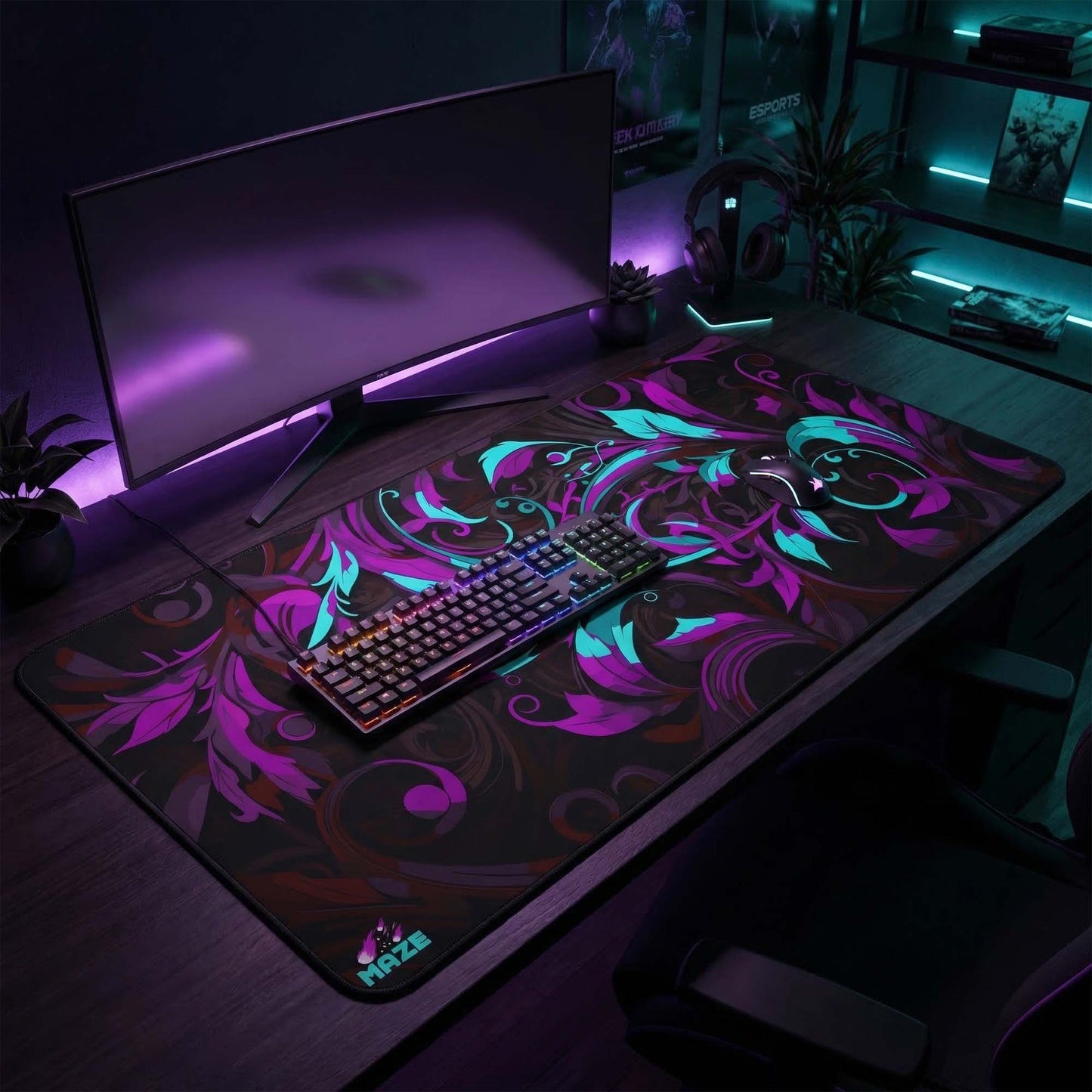 MAZE Ridge CPB Extended Gaming Desk Mat