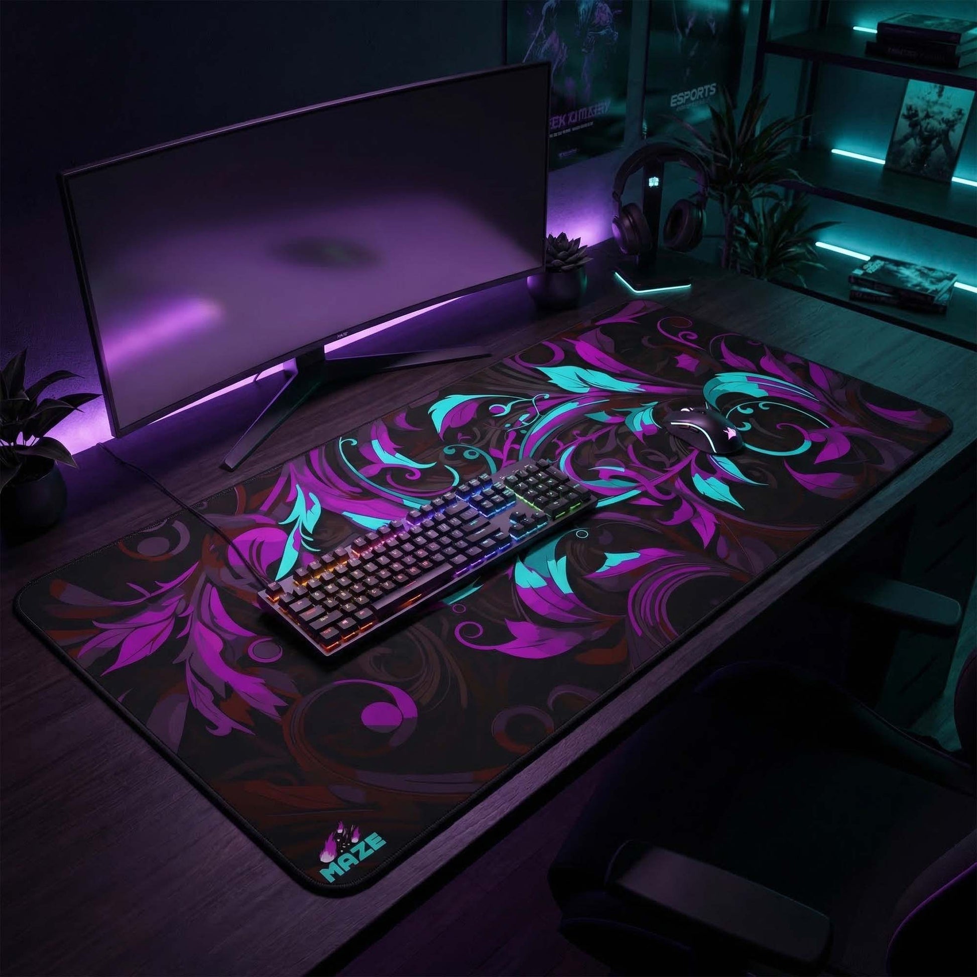 MAZE Ridge CPB Extended Gaming Desk Mat
