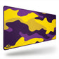 MAZE Light Series Sunburst CAMO 2XL extended gaming desk mat yellow purple camo design