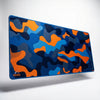 MAZE Light Series Surge CAMO 2XL extended gaming desk mat blue orange camo design