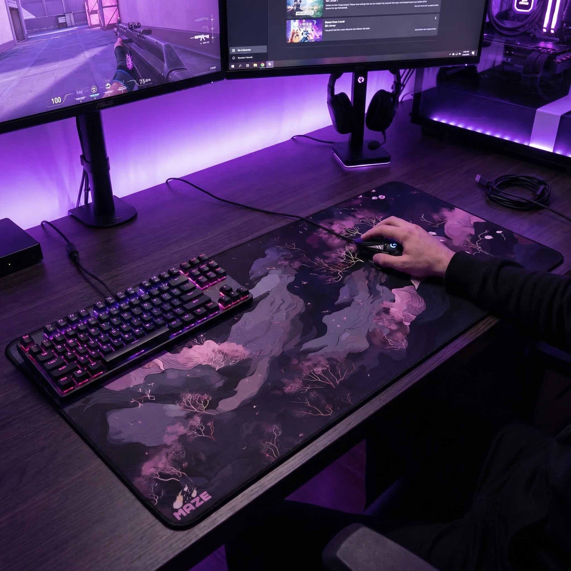 MAZE Verdant PR Extended Gaming Desk Mat