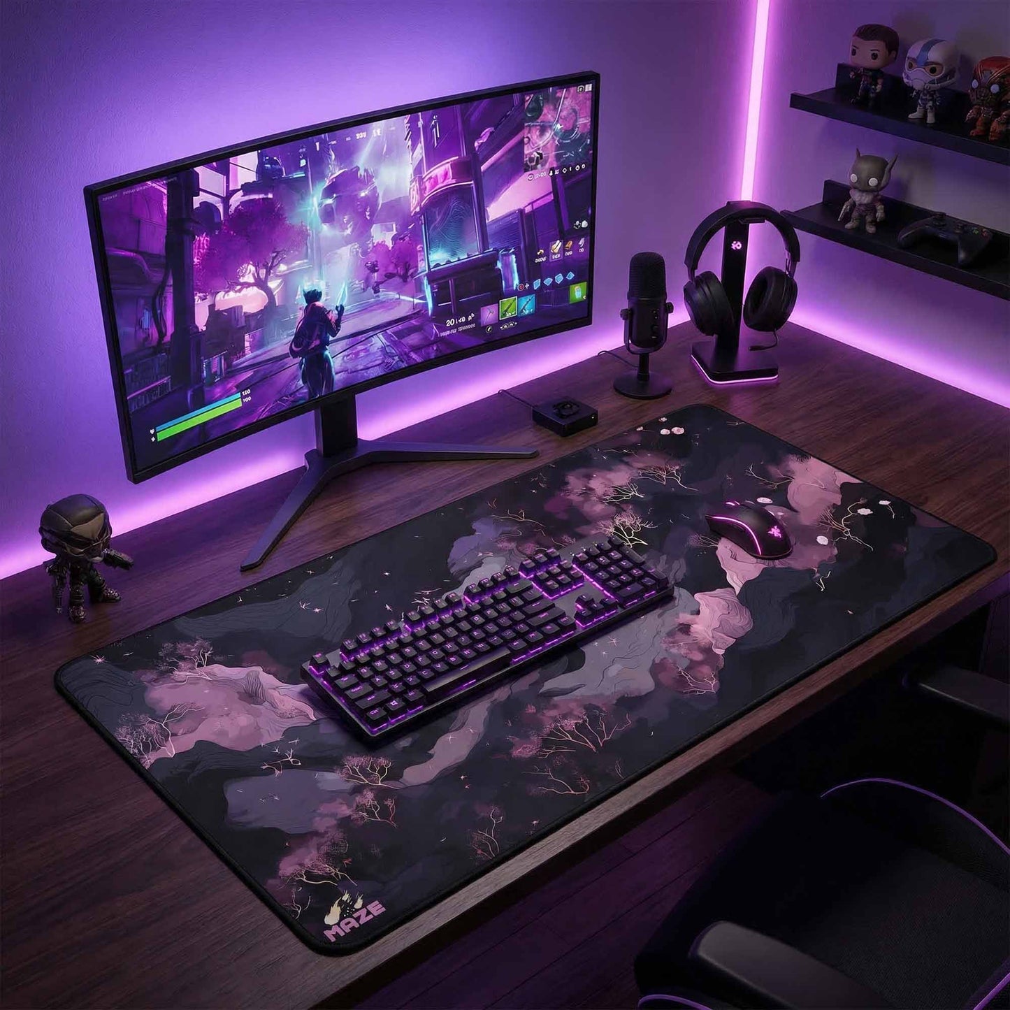 MAZE Verdant PR Extended Gaming Desk Mat