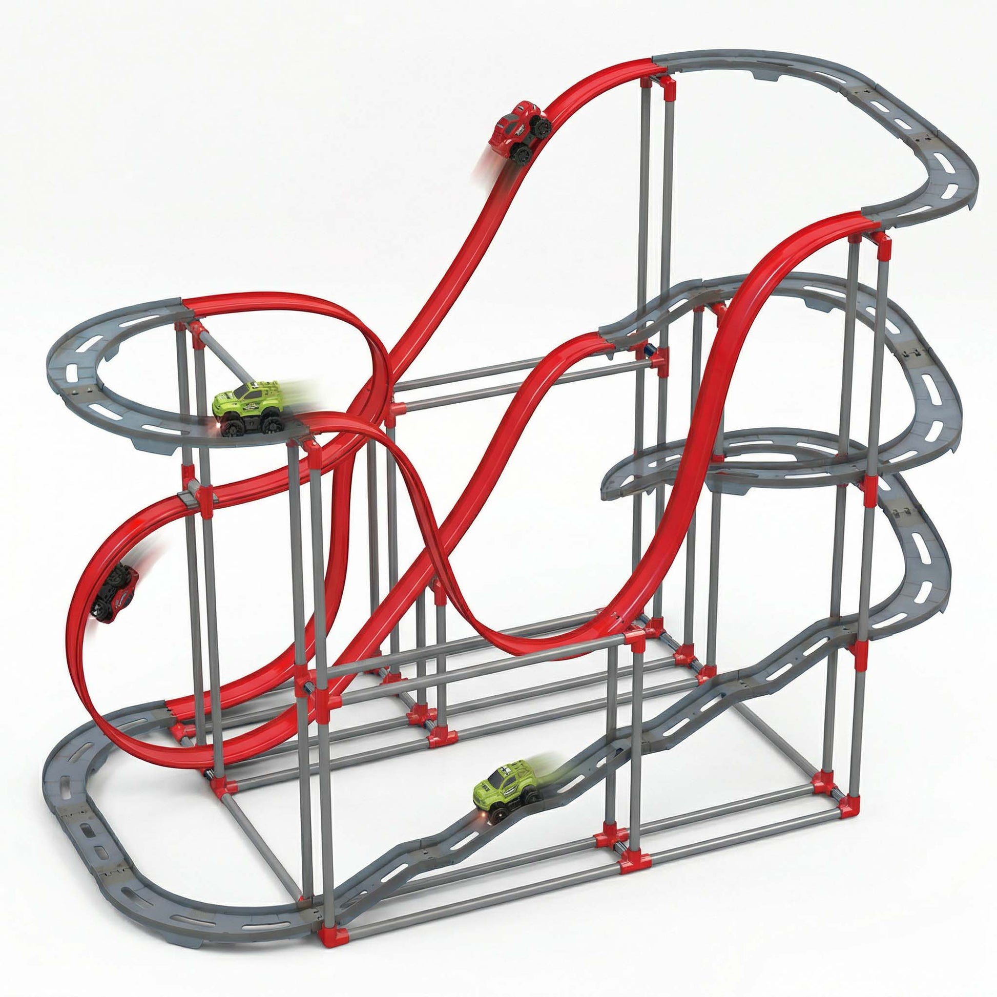Large kids STEM magnetic track building toy with 175 pieces