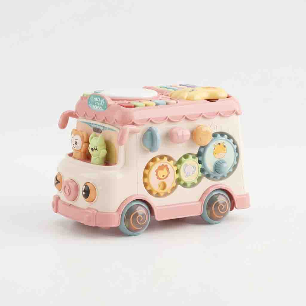 Multifunctional School Bus Activity Toy – Pull Along Musical Learning Toy (6M+)