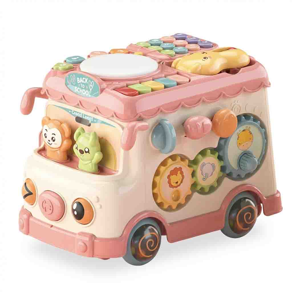 Multifunctional school bus activity toy for babies 6 months+

Musical pull along school bus learning toy with piano and drum

Baby educational activity bus toy with gear rotation and buttons

School bus shape matching toy for toddlers sensory learning

Cute cartoon animal school bus toy with telephone pretend play

Pull string school bus toy for babies crawling development

Interactive baby bus activity toy pastel design with keys and wheels