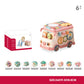 Interactive baby bus activity toy pastel design with keys and wheels