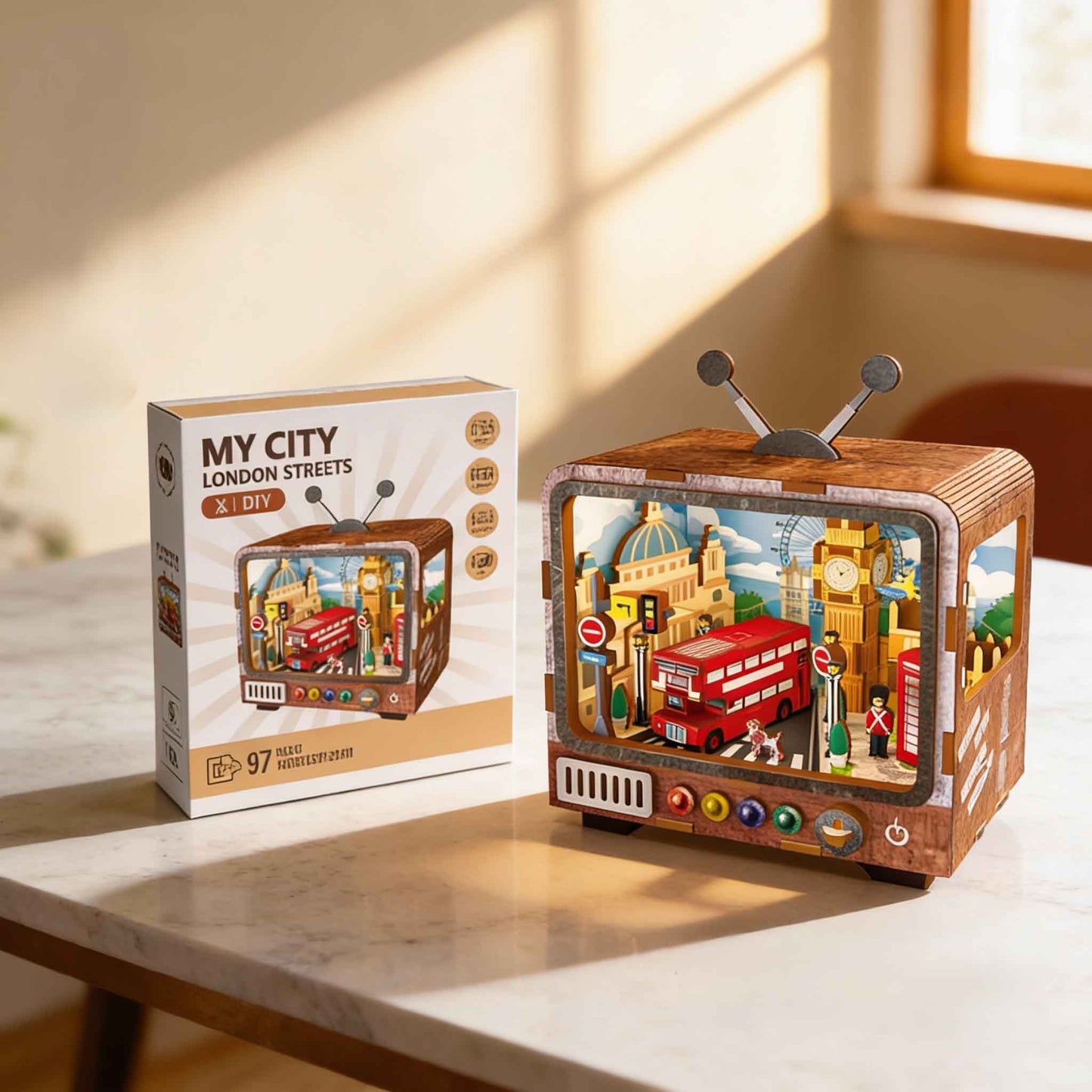 My City London Streets DIY 3D model kit with light