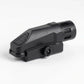 Rail mounted tactical red laser sight module with precision adjustment controls