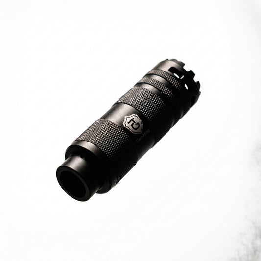 Precision machined metal barrel accessory in Qatar

Premium matte black metal tactical style component

Textured metal accessory close-up product image

Heavy duty metal equipment accessory

Precision engineered metal component