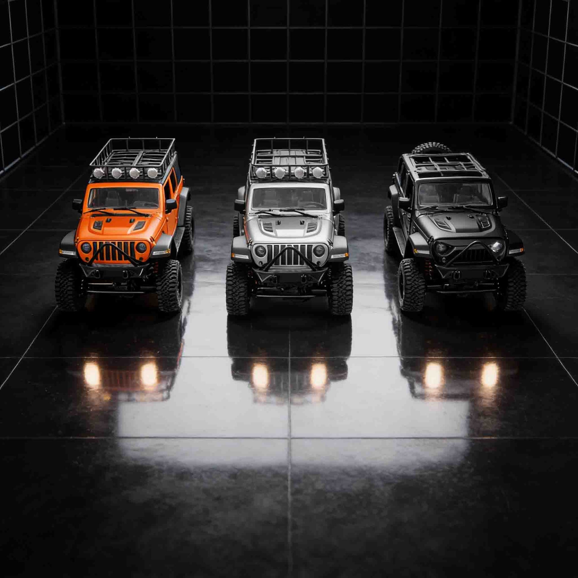 4×4 RC off-road rock crawler jeep remote control car with proportional steering and rugged all-terrain tires