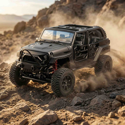 Durable RC off-road vehicle toy with proportional throttle and realistic driving control