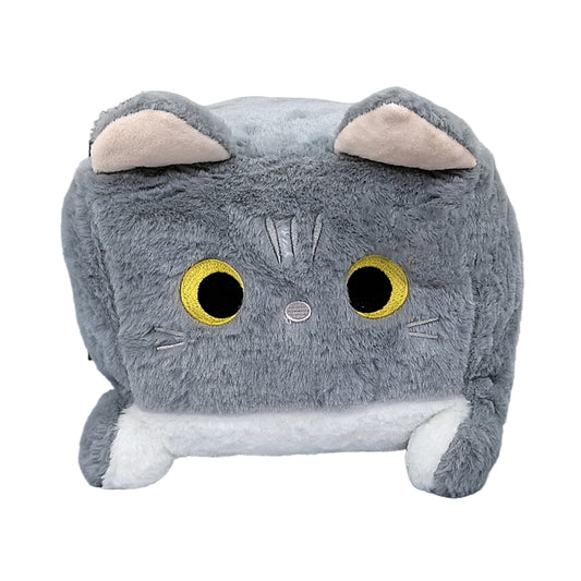 10-Inch Square Cat Plush Toy – Cute Soft Cushion Cat | Qatar