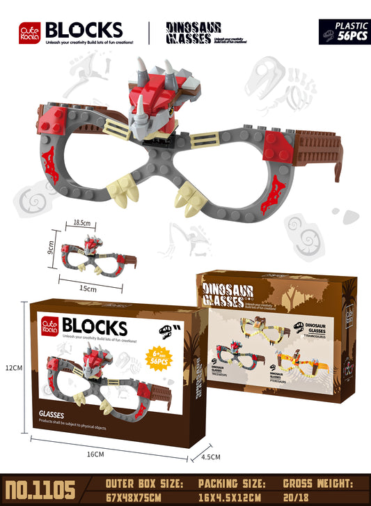 DIY Blocks Glasses Kit (27 PCS) – Gorgeous Flower Style, Kids 6+