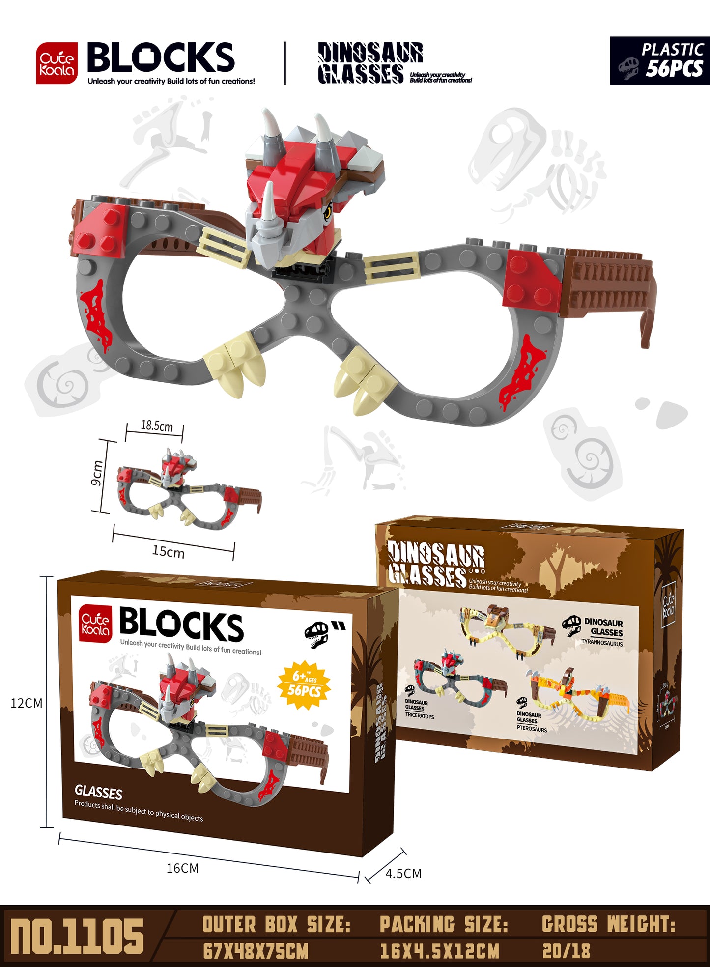 DIY Blocks Glasses Kit (27 PCS) – Gorgeous Flower Style, Kids 6+