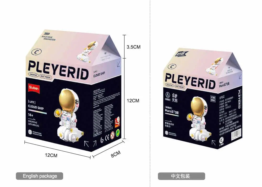 Sluban Pleyerid Astronaut Creative Life Bricks – Space Mini Figure Building Blocks