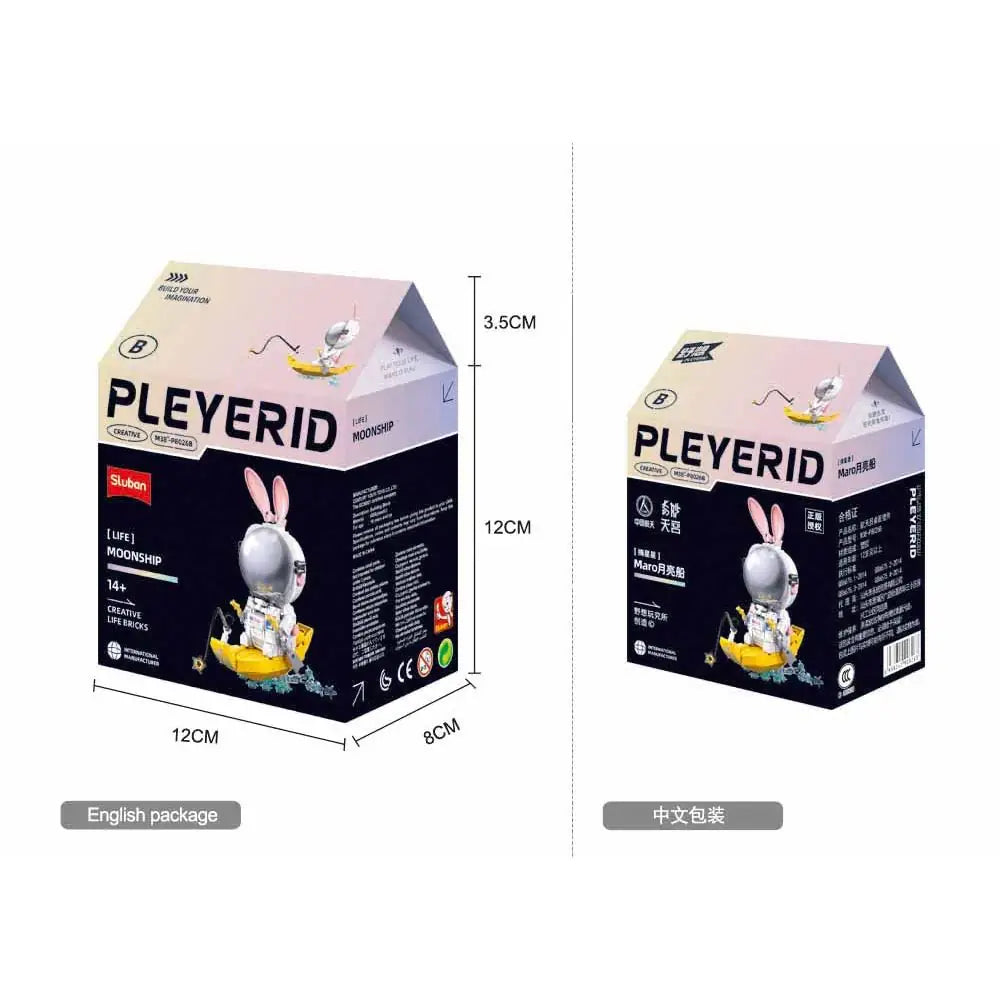 Sluban Pleyerid Astronaut Creative Life Bricks – Space Mini Figure Building Blocks