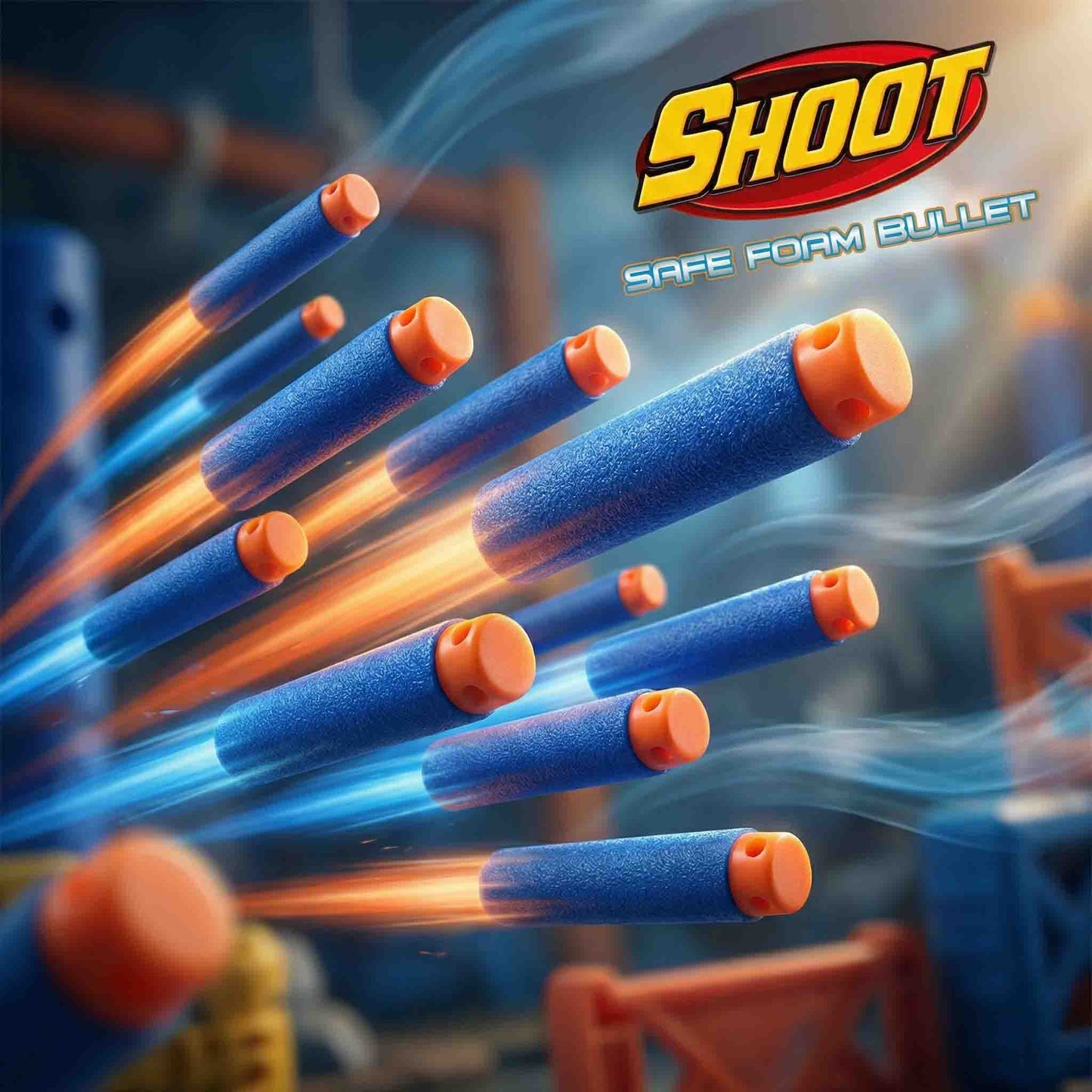 Shoot safe foam bullet refill pack 24pcs
• Soft foam darts for kids toy guns
• Foam bullet replacement pack for blasters
• Child-safe foam dart ammo