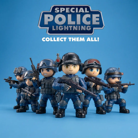 Special Police Lightning DIY action figures set
Collectible police action figures for kids
DIY police toy figures 24 piece set
Kids police role play action figures
Collectible police toys for children
