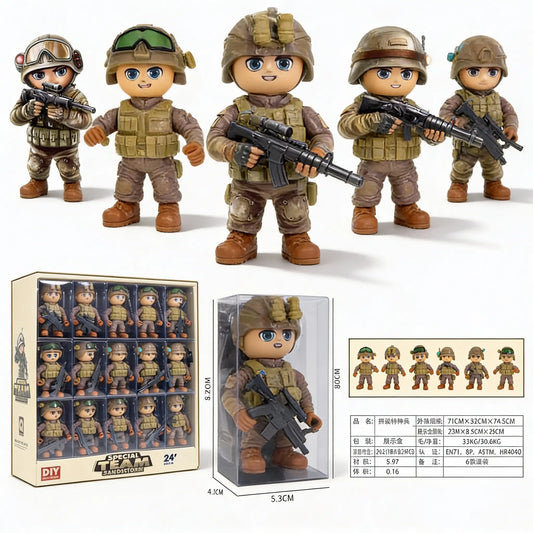Special Team Sandstorm DIY military figures set
Collectible toy soldiers for kids
DIY military action figures 24 piece set
Kids military role play toy figures
Collectible soldier figures for children
