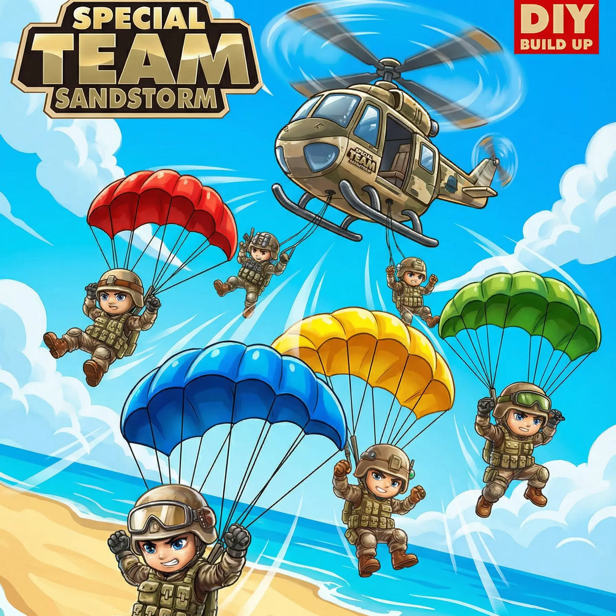 Special Team Sandstorm DIY Military Figures – 24PCS Collectible Toy Set
