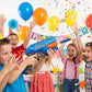Child-friendly foam dart blaster with durable plastic body and safe foam ammunition