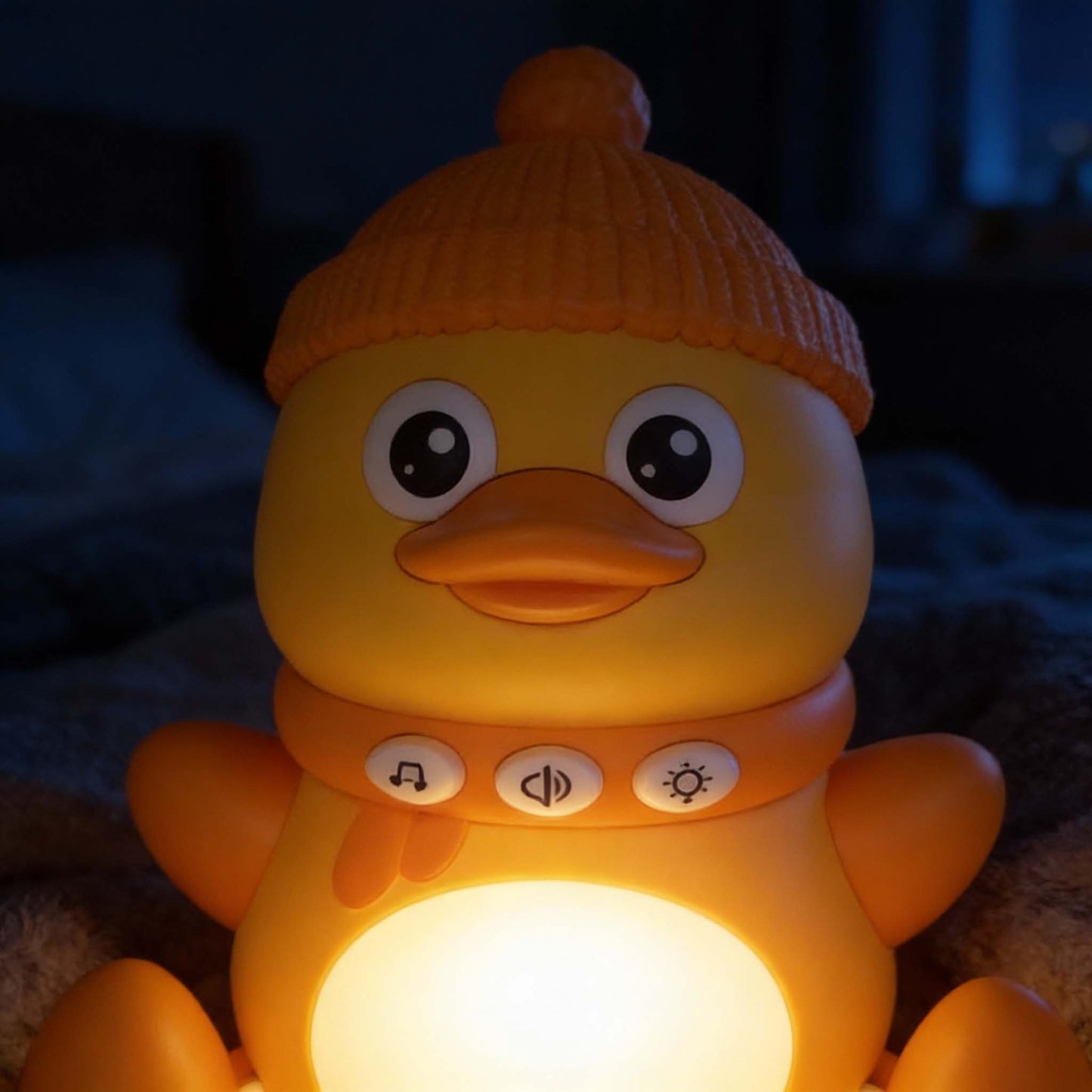 Toddler interactive duck toy with swing forward movement and magnetism