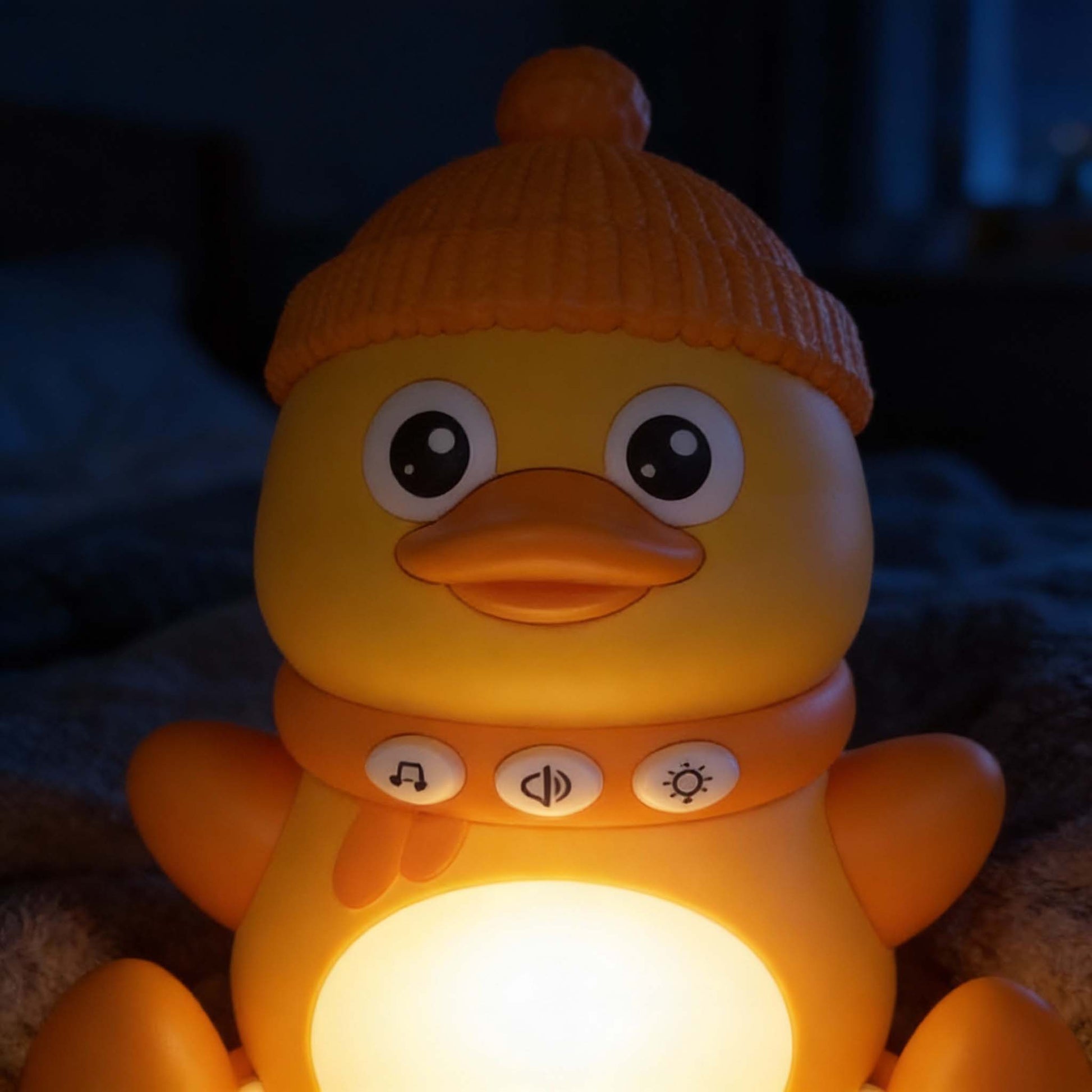 Toddler interactive duck toy with swing forward movement and magnetism