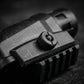 Rail mounted tactical red laser sight module with precision adjustment controls