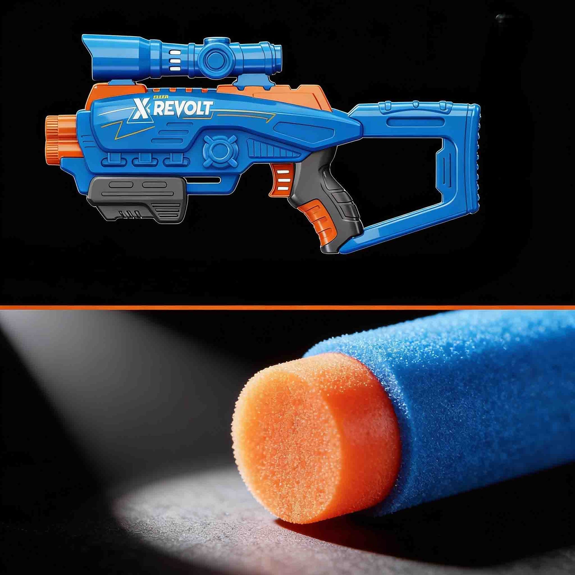 X Revolt Storm Revolver Shooter toy with foam darts