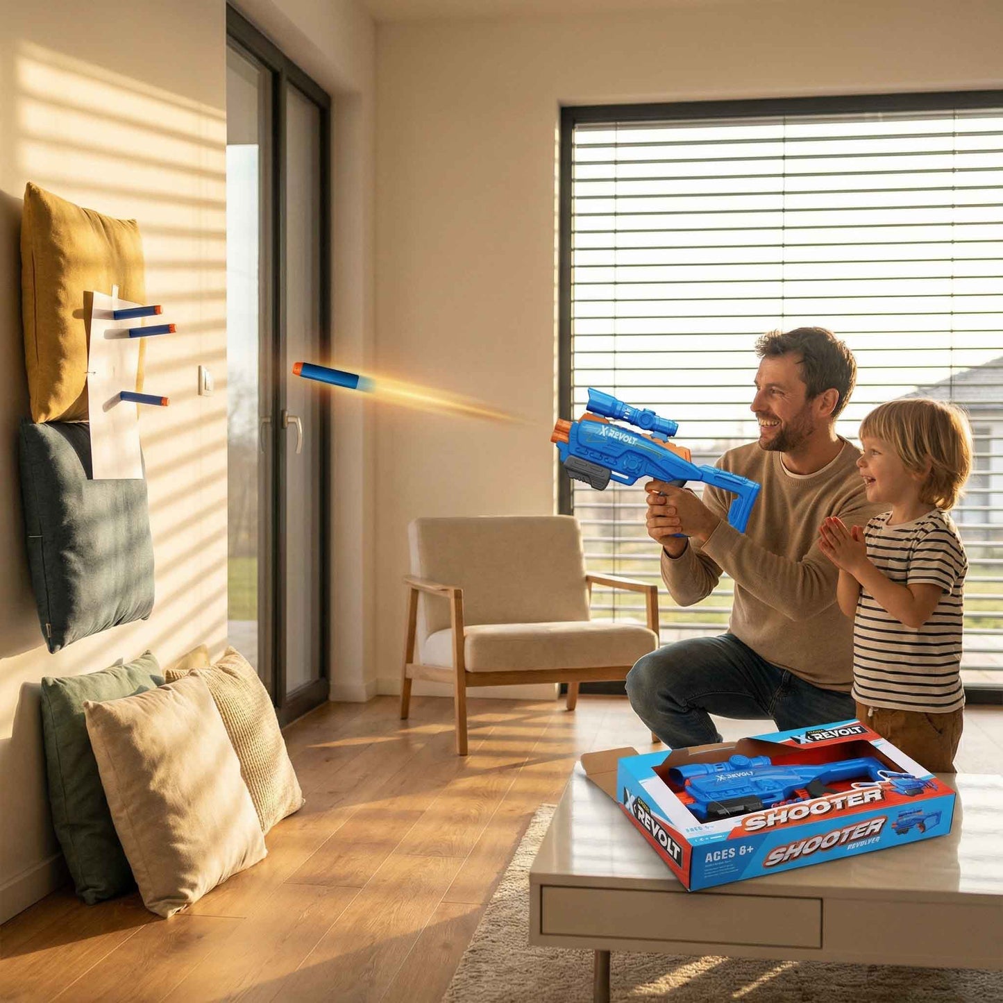 Large Foam Dart Blaster with Scope Design