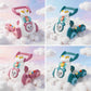 Baby push walker ride-on toy with music lights and interactive buttons for toddlers