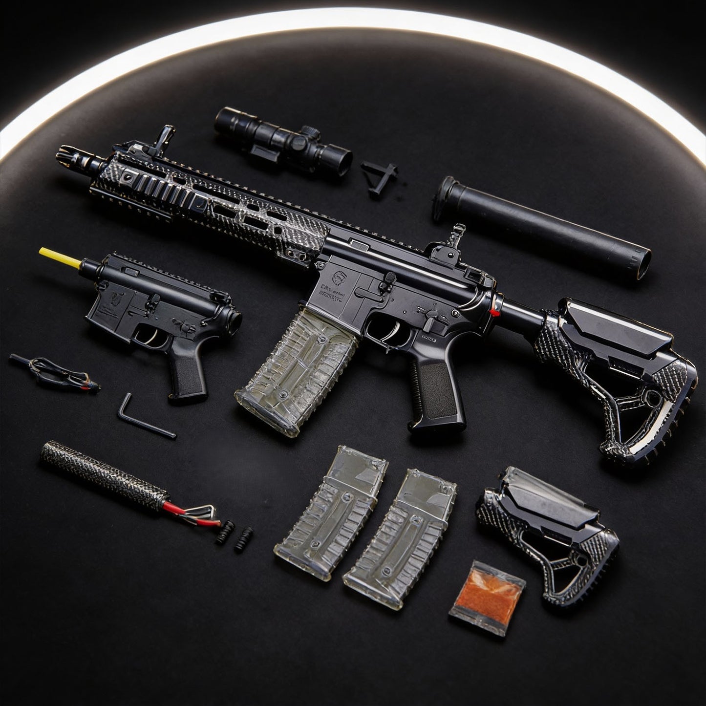 AR-15 / F4 Electric Water Gel Blaster Toy 76cm with Tactical Carry Bag – High-Speed Rechargeable Gel Ball Gun (14+) - Qatar